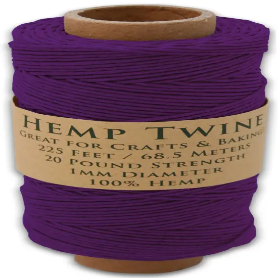 Hemptopia, Hemp Twine Spool, 225ft, All Natural, Multiple Colors Purple {2}
