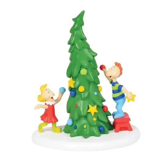 Department 56 Dept 56 Dr Seuss The Grinch Who-Ville Christmas Tree Figurine #4059423 Green {1}