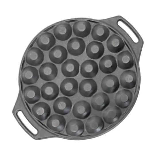 Petromax Cast Iron Poffertjes Pan for Hygge Kitchen or Camping, Ebelskivers/Aebleskivers Griddle Cookware Conducts Heat Evenly {3}