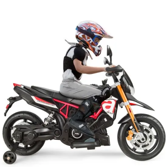 12V Kids Ride-On Motorcycle with Music Device and USB Port Perfect as Birthday or Christmas Gift Red {2}