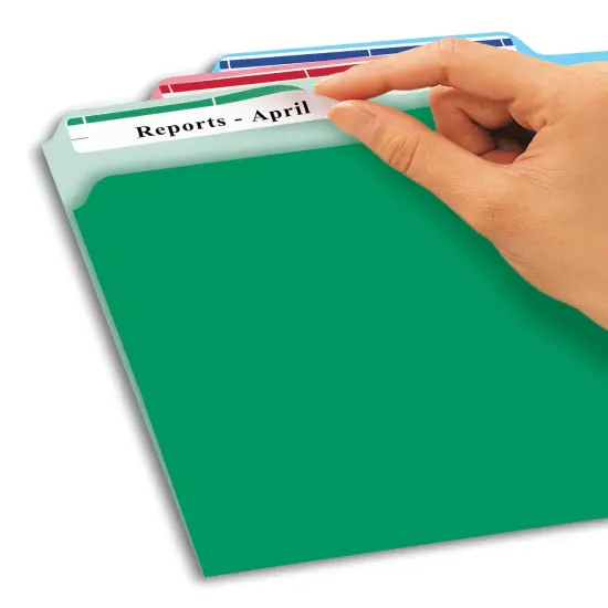 Avery File Folder Labels with Sure Feed, 2/3" x 3-7/16", 750 Printable Labels, Removable, Assorted (6466) {2}