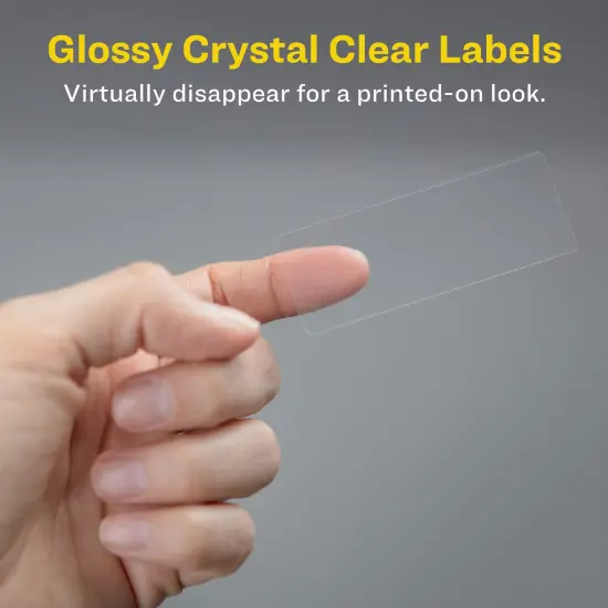 Avery Glossy Clear Address Labels, Sure Feed Technology, Laser/Inkjet, 1" x 2-5/8", 210 Labels (6585) {6}