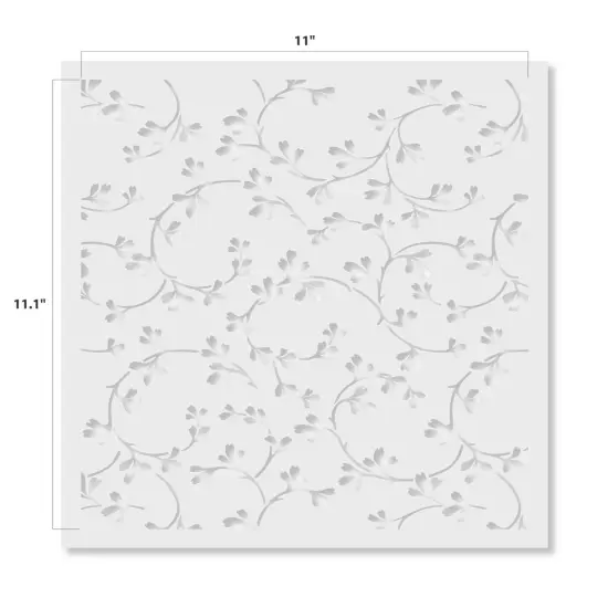 Garden Vine All Over Embossing 12 x 12 Stencil | FS127 by Designer Stencils | Reusable Stencils for Painting on Wood, Wall, Tile, Canvas, Paper, Fabric, Furniture, Floor | {2}