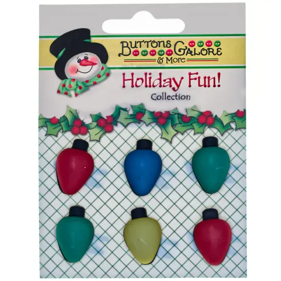 Buttons Galore Novelty Christmas Buttons for Sewing and Crafts - Tree Lights - 18 Buttons {2}