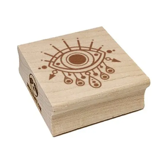 Nazar Evil Eye Ward Protection Symbol Charm Curse Magic Square Rubber Stamp for Stamping Crafting {7}