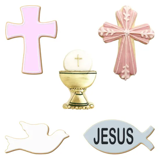 CookieCutter.com Easter Communion Baptism Cookie Cutter 5 Pc Set 4 - 5 in, Tin Plate Steel, USA {2}