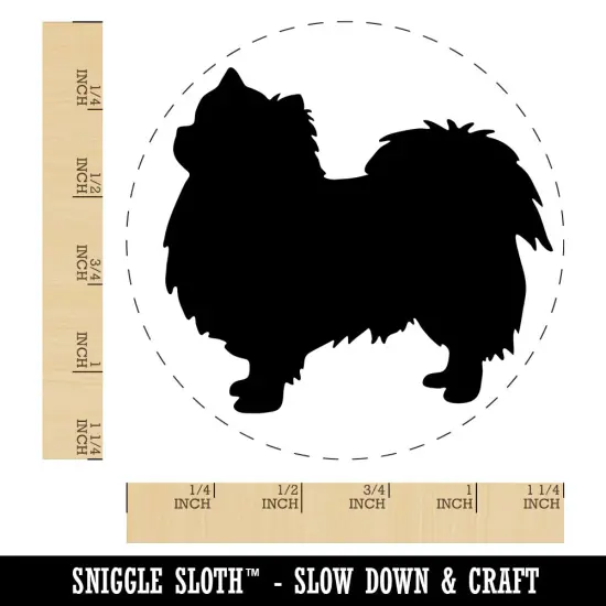 Long Coat Chihuahua Dog Solid Rubber Stamp for Stamping Crafting Planners {1}