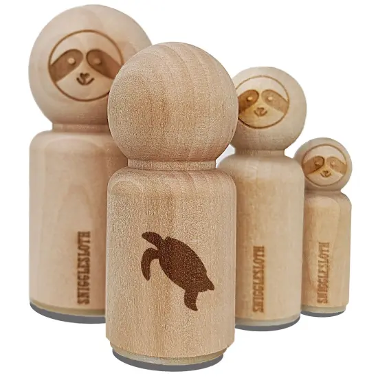 Turtle Swimming Solid Rubber Stamp for Stamping Crafting Planners {7}
