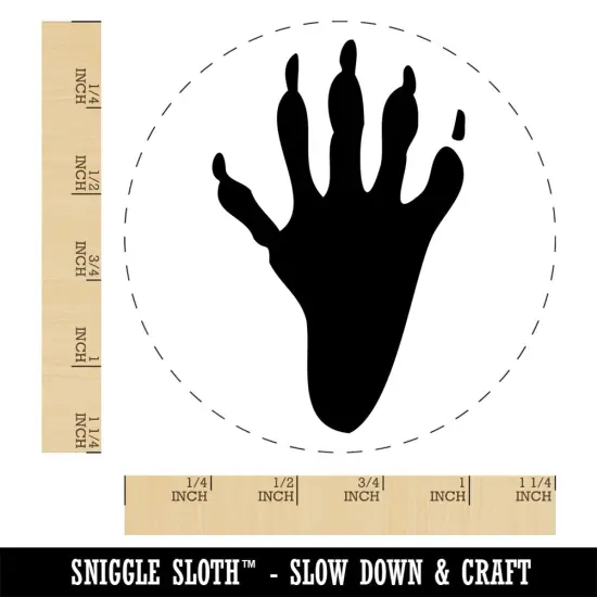 Raccoon Trash Panda Foot Print Rubber Stamp for Stamping Crafting Planners {1}