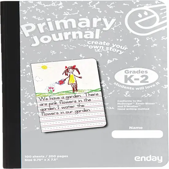 Enday 100 Ct.Primary Journal Story Composition Books Gray {3}