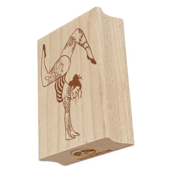 Handstand Contortionist Carnival Circus Rectangle Rubber Stamp for Stamping Crafting {7}