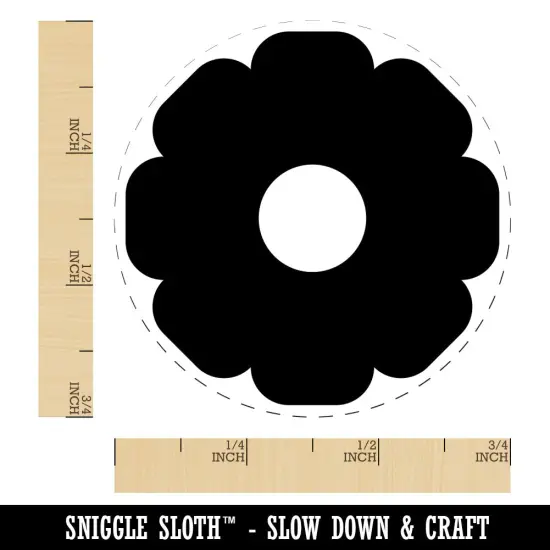 Flower Solid Rubber Stamp for Stamping Crafting Planners {1}
