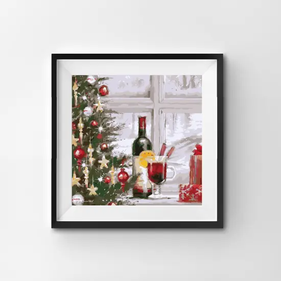 Mulled Wine at Christmas &ndash; Paint by Numbers Kit | Holiday Art Project | DIY Painting {3}