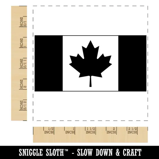 Canada Country Flag Square Rubber Stamp for Stamping Crafting {1}