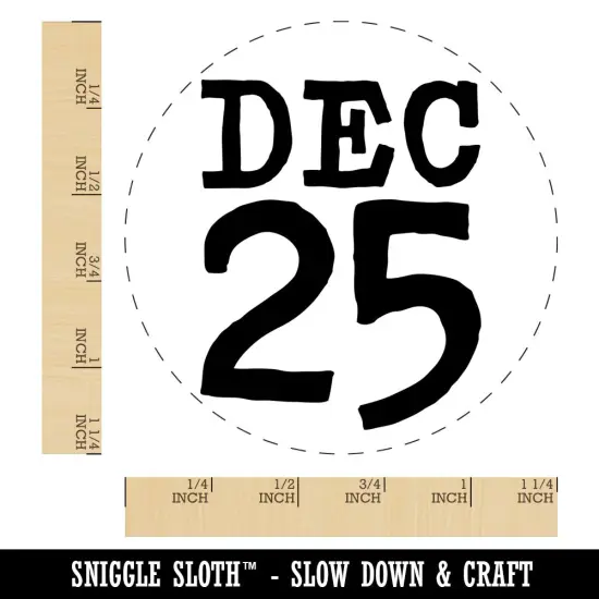 December 25 Christmas Stacked Rubber Stamp for Stamping Crafting Planners {1}