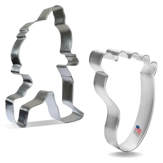 CookieCutter.com Bigfoot Cookie Cutter 2 Piece Set, Sasquatch, 4 - 4.6 in, Tin Plate Steel, USA {4}