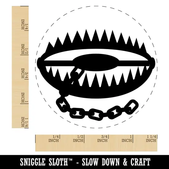 Deadly Bear Trap Rubber Stamp for Stamping Crafting Planners {1}
