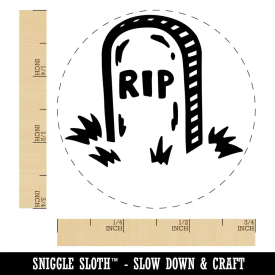 RIP Headstone Gravestone Tombstone Halloween Rubber Stamp for Stamping Crafting Planners {1}