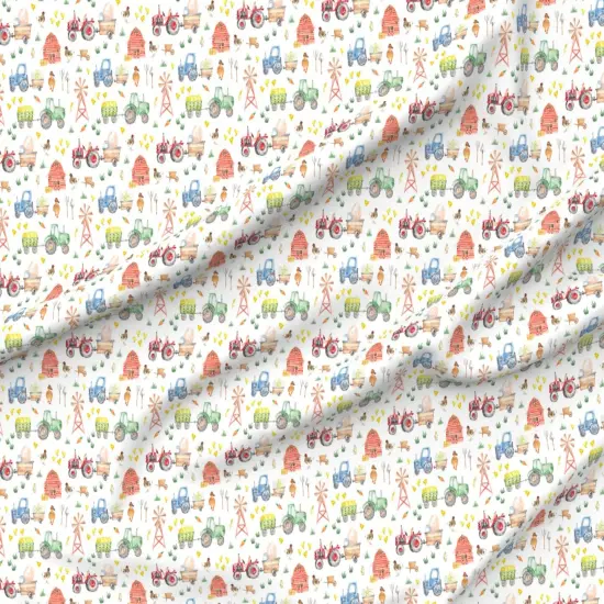 Various Fabrics by the Yard or Fat Quarter Spring Farm Duck Easter Gender Neutral Custom Printed Fabric by Spoonflower {6}