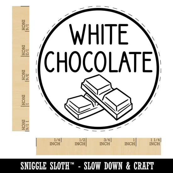 White Chocolate Text with Image Flavor Scent Rubber Stamp for Stamping Crafting Planners {1}