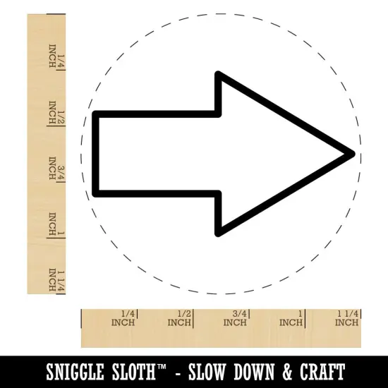 Arrow Rounded Corners Outline Rubber Stamp for Stamping Crafting Planners {1}