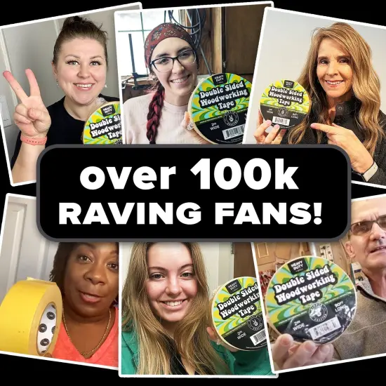 3 Pk Double Stick Tape Double Sided Woodworking Tape 1" inch Wide Wood Tape for Woodworkers CNC Machines Routing Templates Strong Heavy Duty 60 Feet Each (180FT Total) {3}