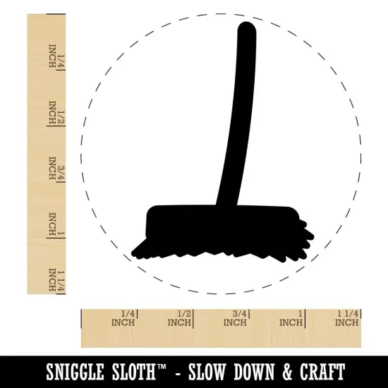Push Broom Cleaning Rubber Stamp for Stamping Crafting Planners {1}