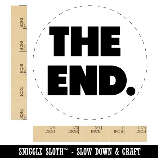 The End Bold Text Rubber Stamp for Stamping Crafting Planners {1}