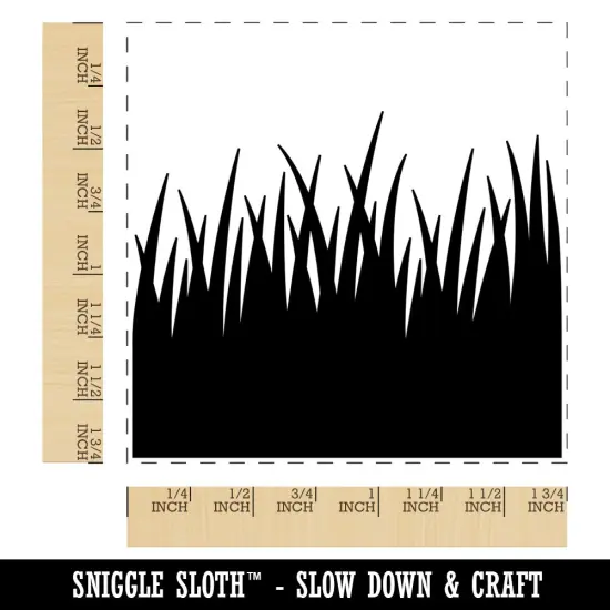 Blades of Grass Square Rubber Stamp for Stamping Crafting {1}