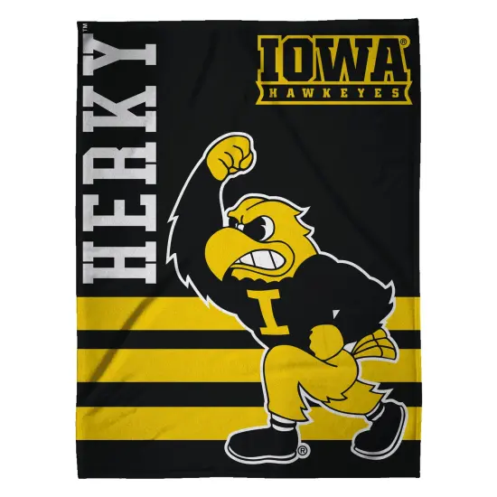 Sleep Squad Iowa Hawkeyes 60&rdquo; x 80&rdquo; Raschel Plush College Blanket {2}