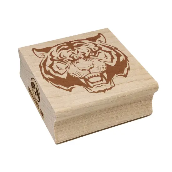Fierce Tiger Face Square Rubber Stamp for Stamping Crafting {7}