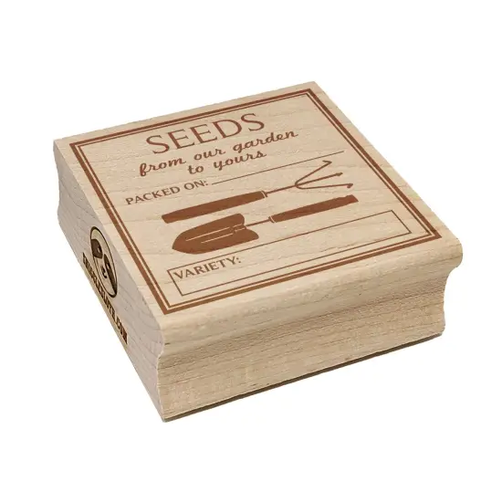 Seeds From Our Garden to Yours Gardening Square Rubber Stamp for Stamping Crafting {7}