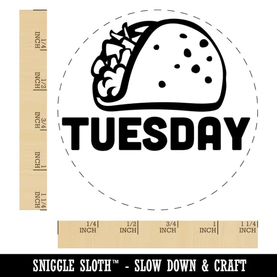 Taco Tuesday Rubber Stamp for Stamping Crafting Planners {1}
