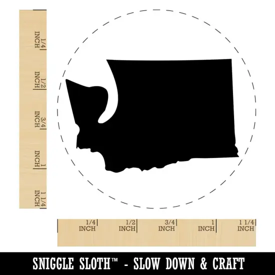 Washington State Silhouette Rubber Stamp for Stamping Crafting Planners {1}
