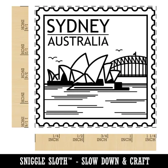 Sydney Opera House Australia Destination Travel Square Rubber Stamp for Stamping Crafting {1}