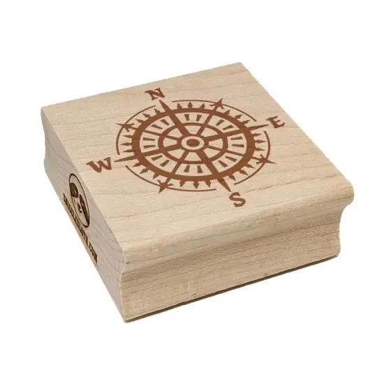 Nautical Compass Square Rubber Stamp for Stamping Crafting {2}