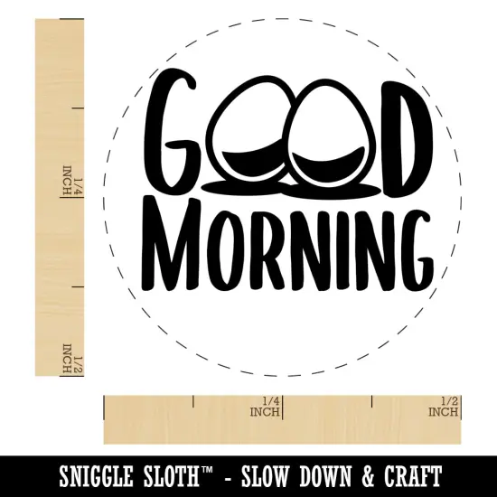 Good Morning Chicken Eggs Chicken Egg Rubber Stamp {1}