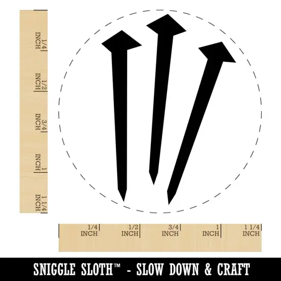 Three 3 Nails Christian Solid Rubber Stamp for Stamping Crafting Planners {1}