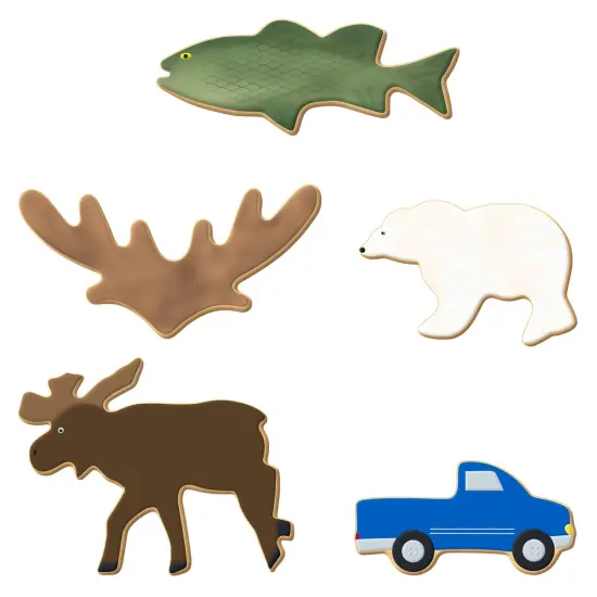 CookieCutter.com Father's Day, Hunting, Outdoorsman 5 Pc Set, 4 - 5.5 in, Tin Plate Steel, USA {2}