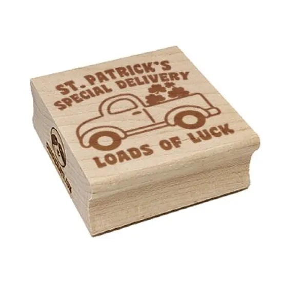 Special Delivery Truck St. Patrick's Day Square Rubber Stamp for Stamping Crafting {2}