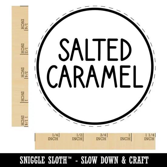 Salted Caramel Flavor Scent Rounded Text Rubber Stamp for Stamping Crafting Planners {1}