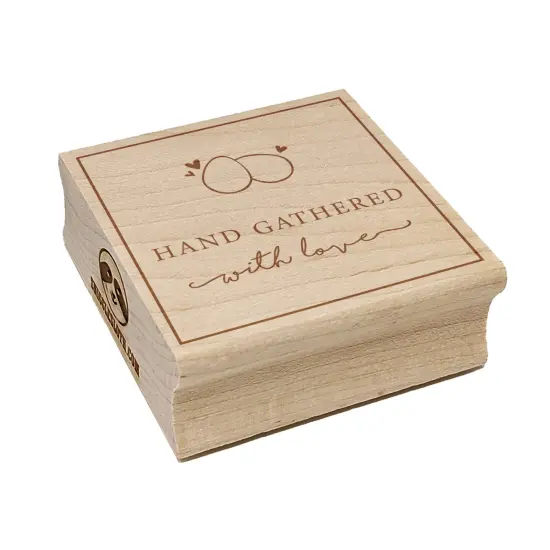 Sweet Hand Gathered with Love Chicken Goose Duck Quail Eggs Square Rubber Stamp for Stamping Crafting {7}