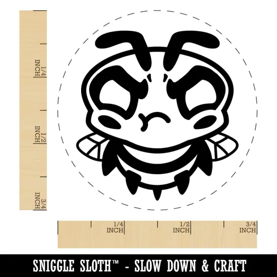 Cute Bee Mad Grumpy Rubber Stamp for Stamping Crafting Planners {1}