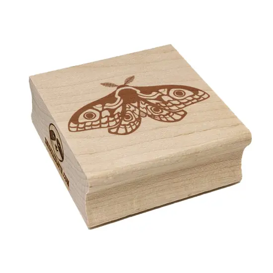 Emperor Moth Square Rubber Stamp for Stamping Crafting {2}