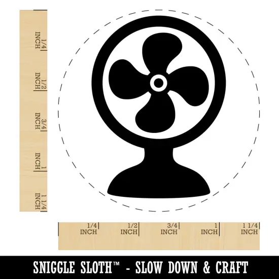 Stay Cool Fan Rubber Stamp for Stamping Crafting Planners {1}