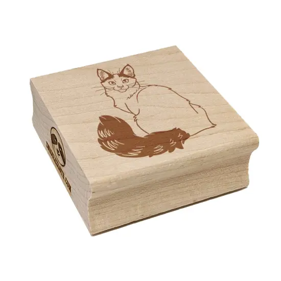 Loving Turkish Van Cat Square Rubber Stamp for Stamping Crafting {7}