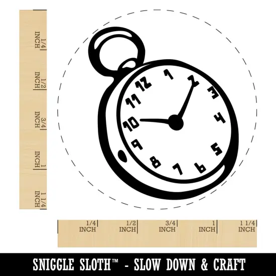 Pocket Watch Rubber Stamp for Stamping Crafting Planners {1}