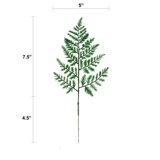 7.5-Inch Green Leather Leaf Set of 2 - Luxurious & Durable Home Decor Accent Pieces - Popular for Boho-Chic and Rustic Interior Design, Floral Home by Artificial Flowers {2}