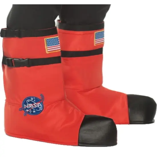 Child's Orange Astronaut Boot Tops Costume Accessory {1}