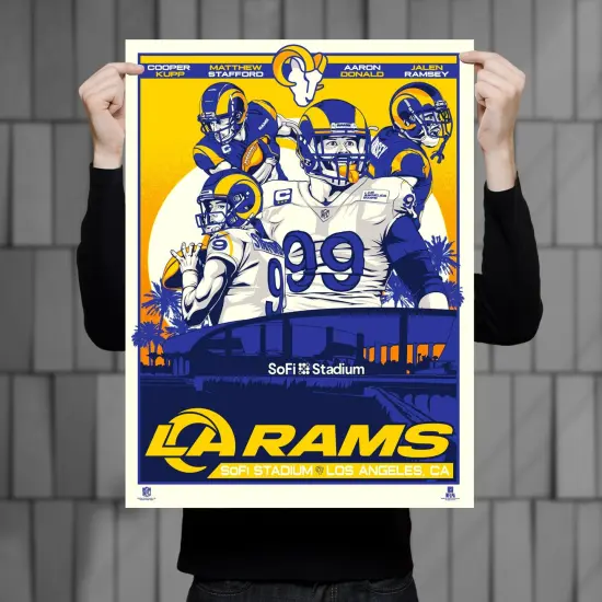 Phenom Gallery Los Angeles Rams Player 2021 18" x 24" Serigraph {1}